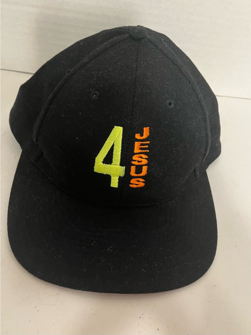 Men's Black "4 Jesus" Baseball Cap/Hat - Adjustable Closure - Spiritual/Religion